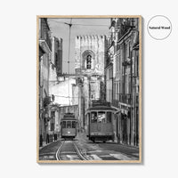 Lisbon Black and White Fine Art Photo Print, Tram 28 Lisboa Portugal Poster