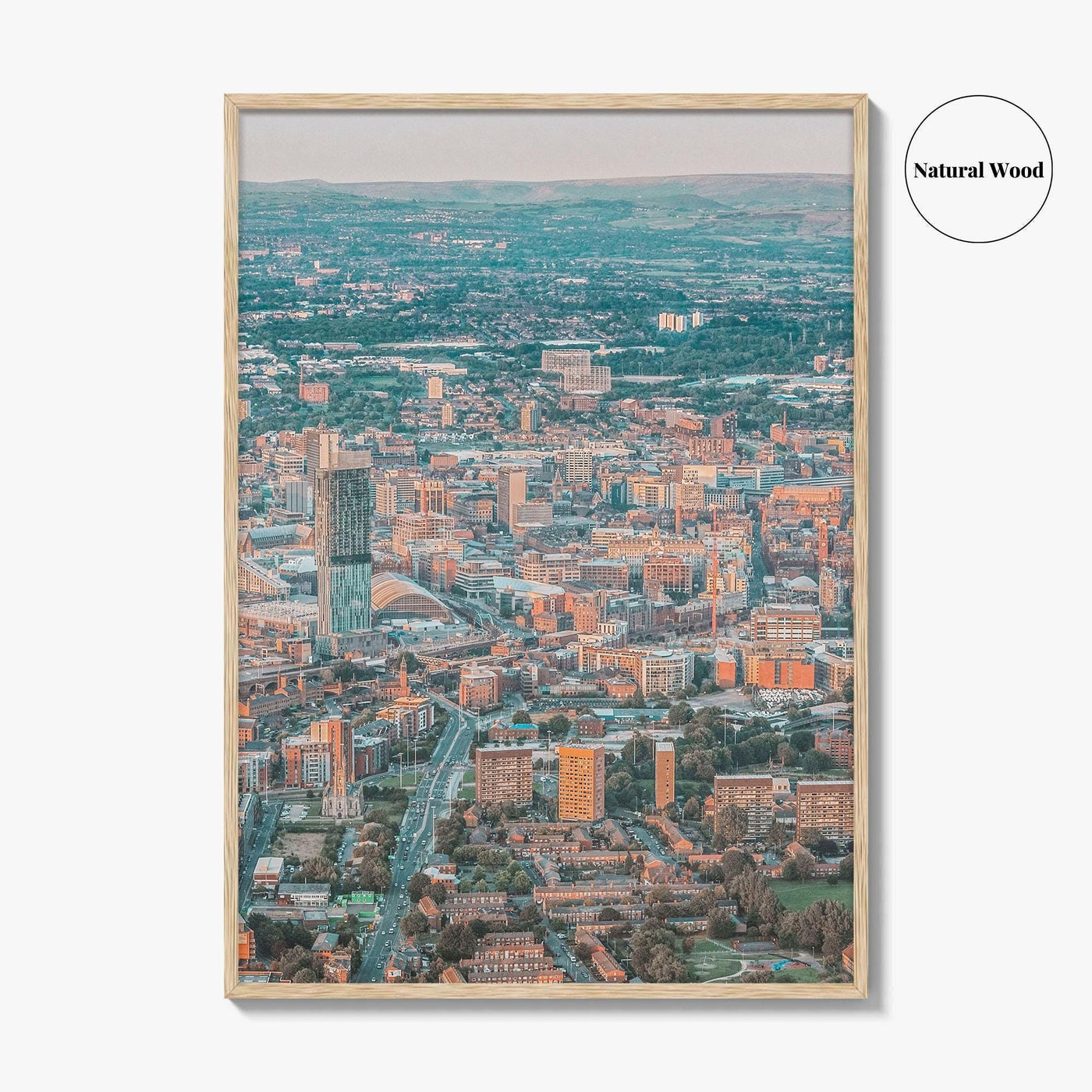 Manchester Skyline Fine Art Photo Print, Beetham Tower, Canal Reflection, England, Wall Decor Poster