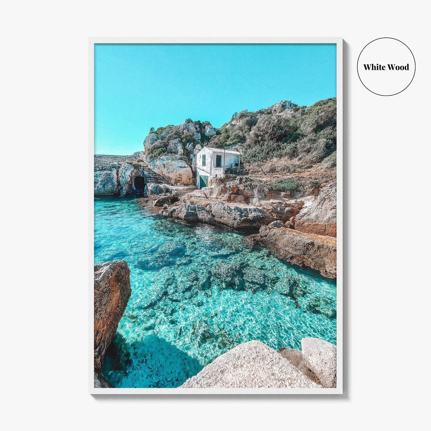 Menorca Turquoise Fine Art Photo Print, Balearic Islands Spain Wall Decor, Beach Poster, Minorca