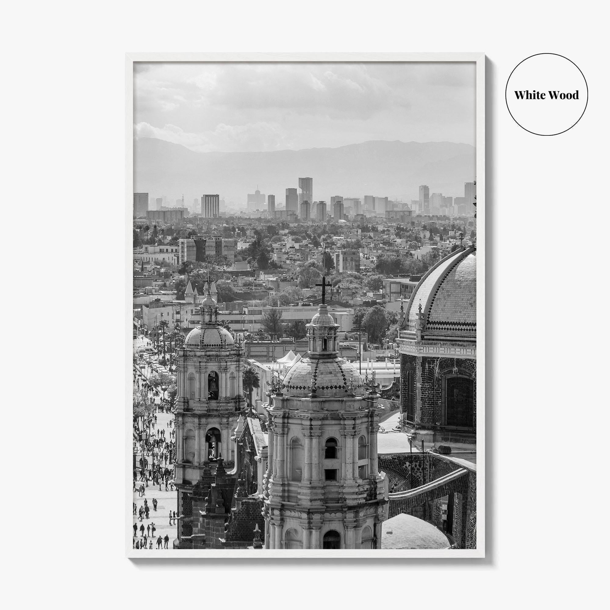 Mexico City Black and White Fine Art Photo Print, Basilica Guadalupe Mexico Poster
