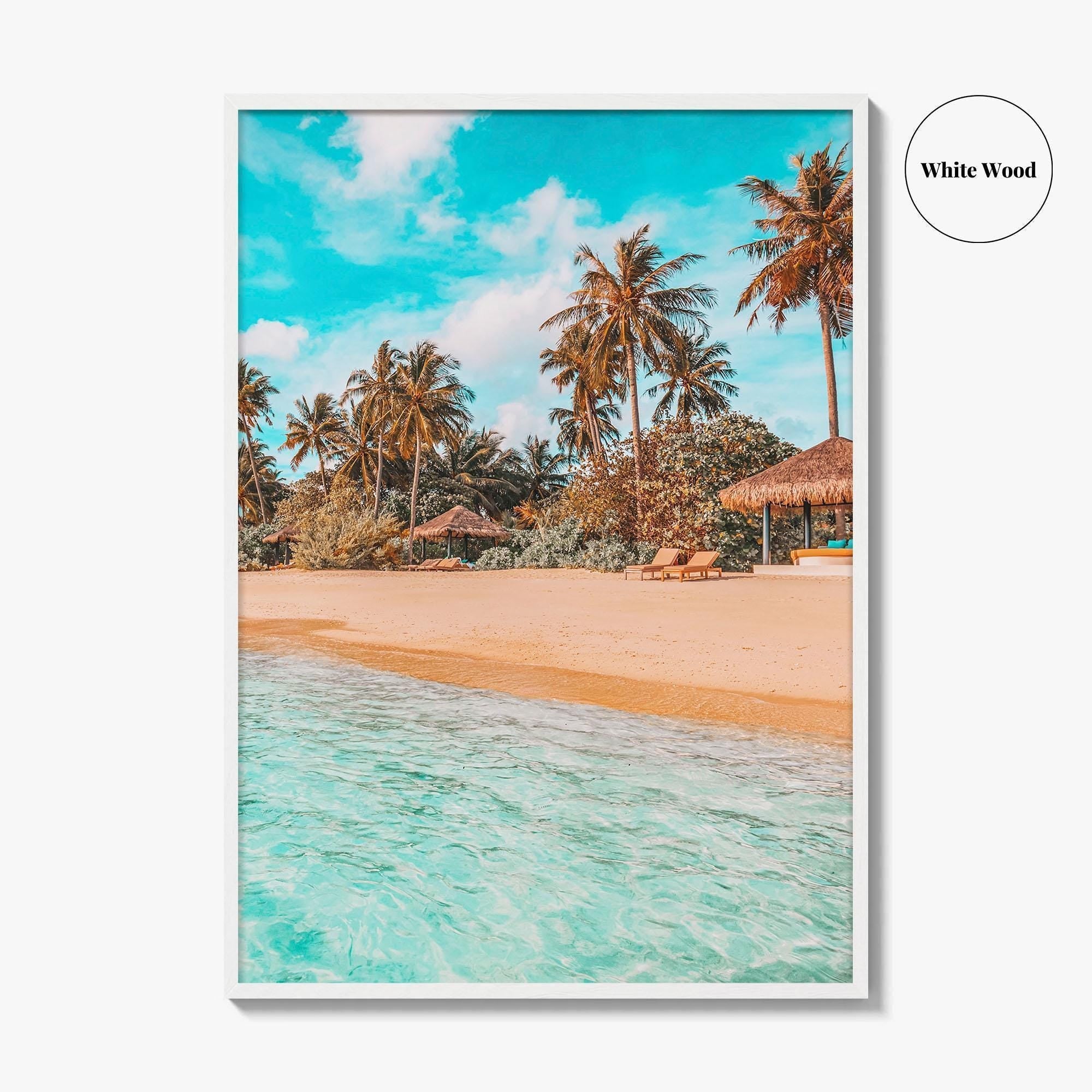 Maldives Fine Art Photo Print, Tropical Island Beach Wall Decor, Indian Ocean Poster