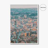 Manchester Skyline Fine Art Photo Print, Beetham Tower, Canal Reflection, England, Wall Decor Poster