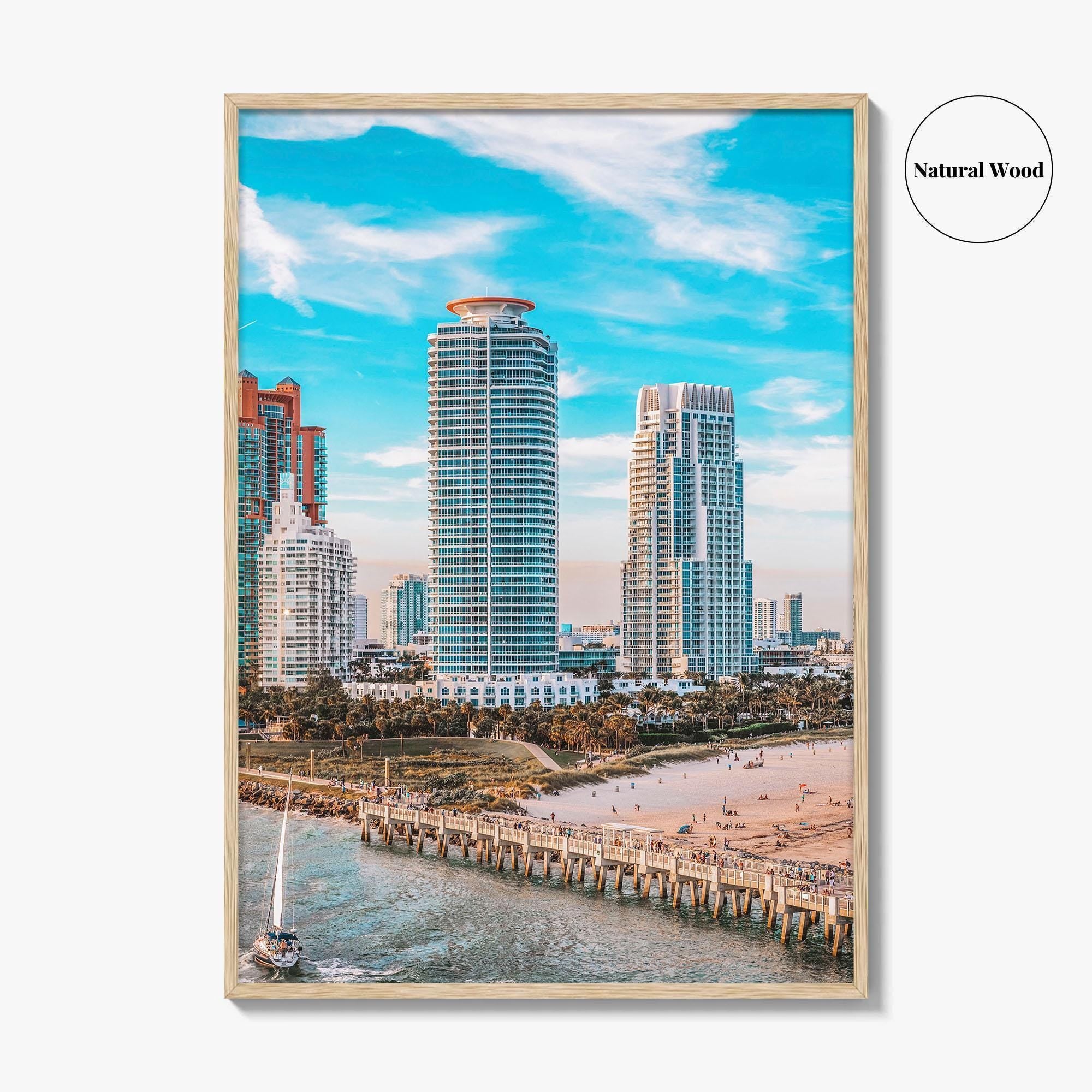 Miami Beach Fine Art Photo Print, South Pointe Park, Florida, Wall Decor Poster