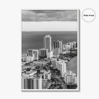 Miami Black and White Fine Art Photo Print, South Beach Florida Poster