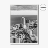 Miami Black and White Fine Art Photo Print, South Beach Florida Poster