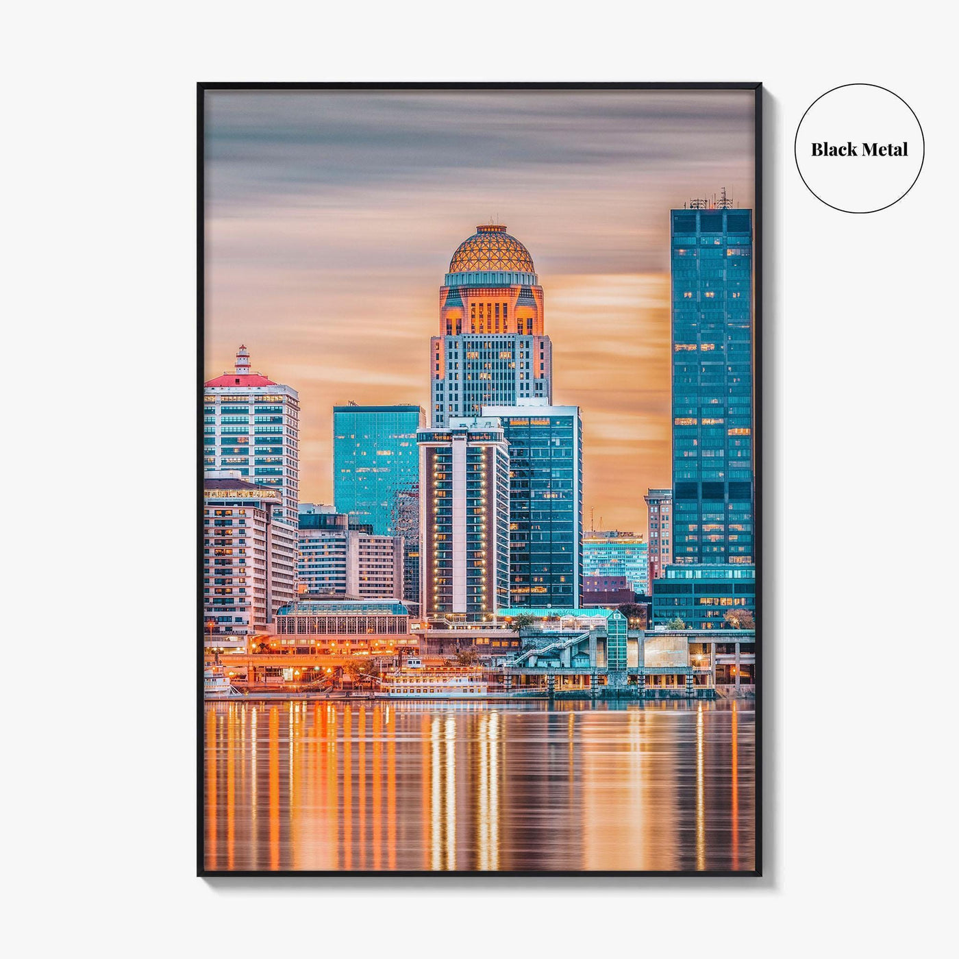 Louisville Skyline Fine Art Photo Print, Wall Poster, Kentucky, USA, Ohio River