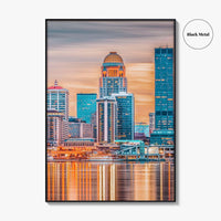 Louisville Skyline Fine Art Photo Print, Wall Poster, Kentucky, USA, Ohio River