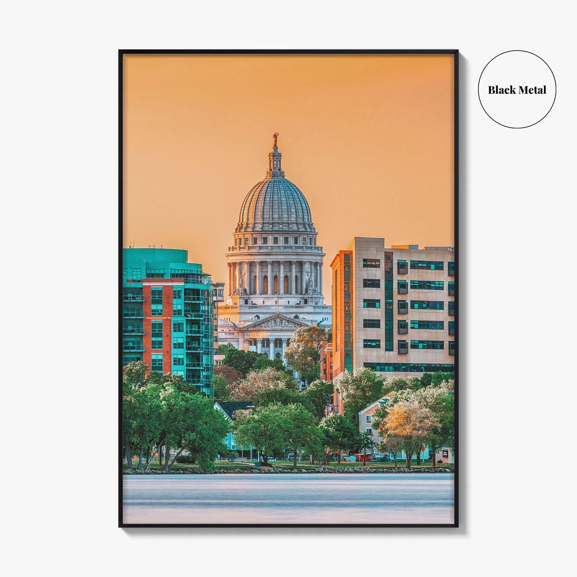Madison Skyline Fine Art Photo Print, Wisconsin, USA, Lake Monona, Wall Decor, Poster