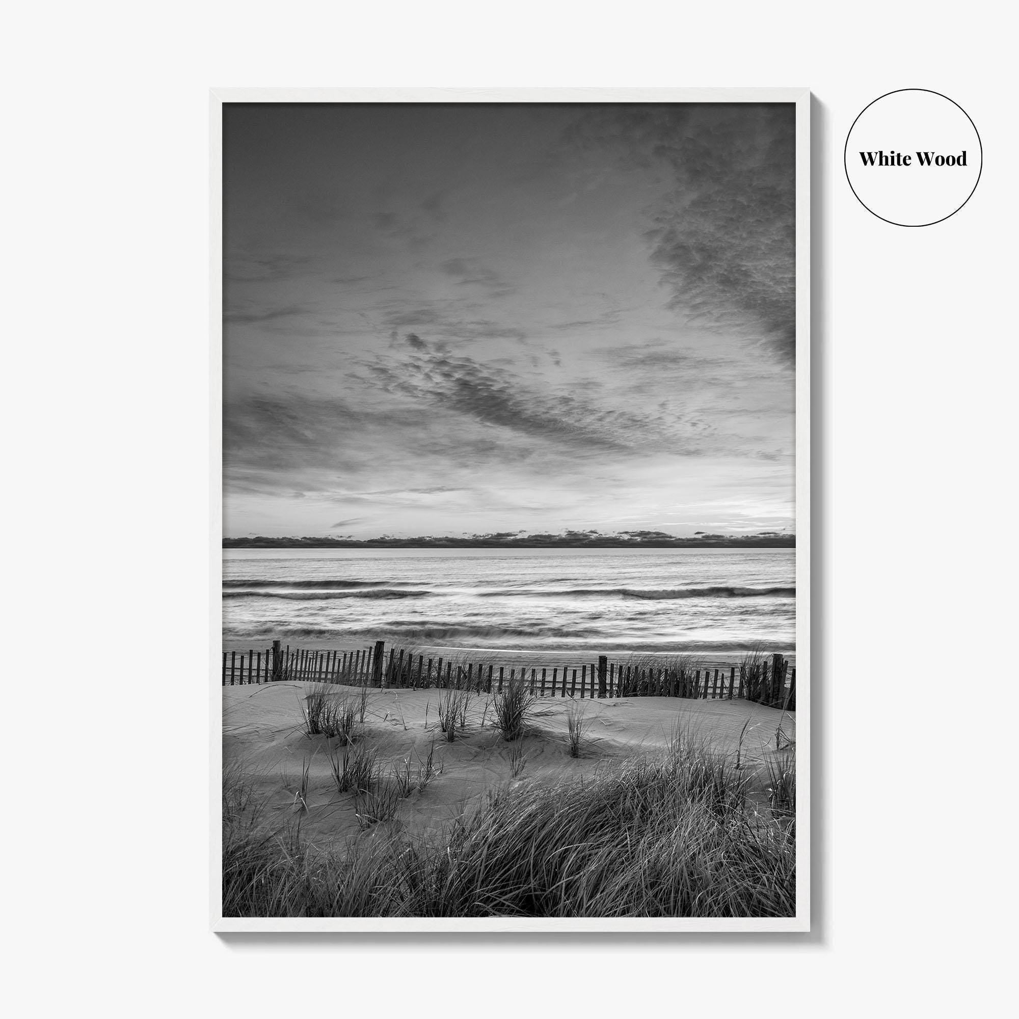 Long Beach Island Black and White Fine Art Photo Print, Beach Haven NJ Poster