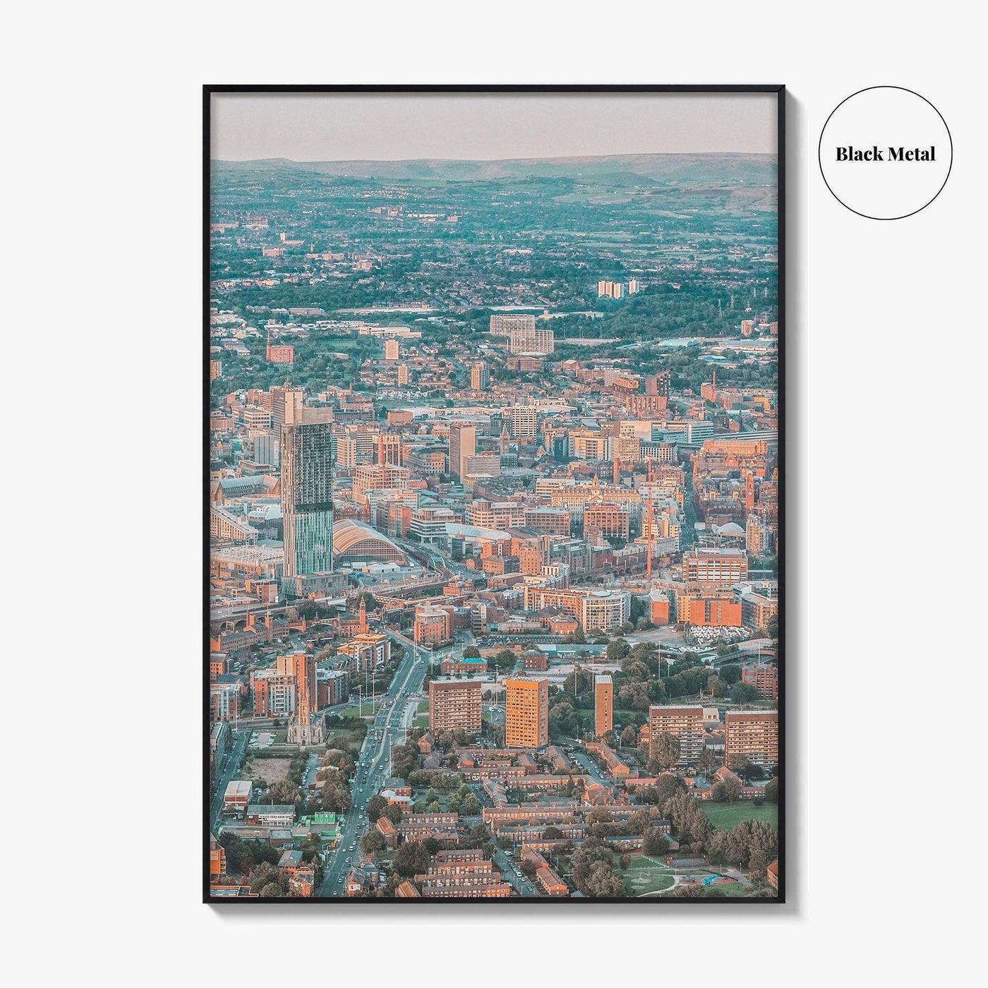 Manchester Skyline Fine Art Photo Print, Beetham Tower, Canal Reflection, England, Wall Decor Poster