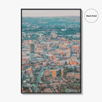 Manchester Skyline Fine Art Photo Print, Beetham Tower, Canal Reflection, England, Wall Decor Poster