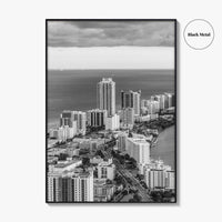 Miami Black and White Fine Art Photo Print, South Beach Florida Poster