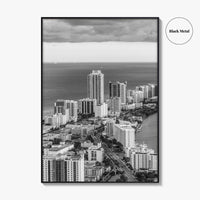 Miami Black and White Fine Art Photo Print, South Beach Florida Poster
