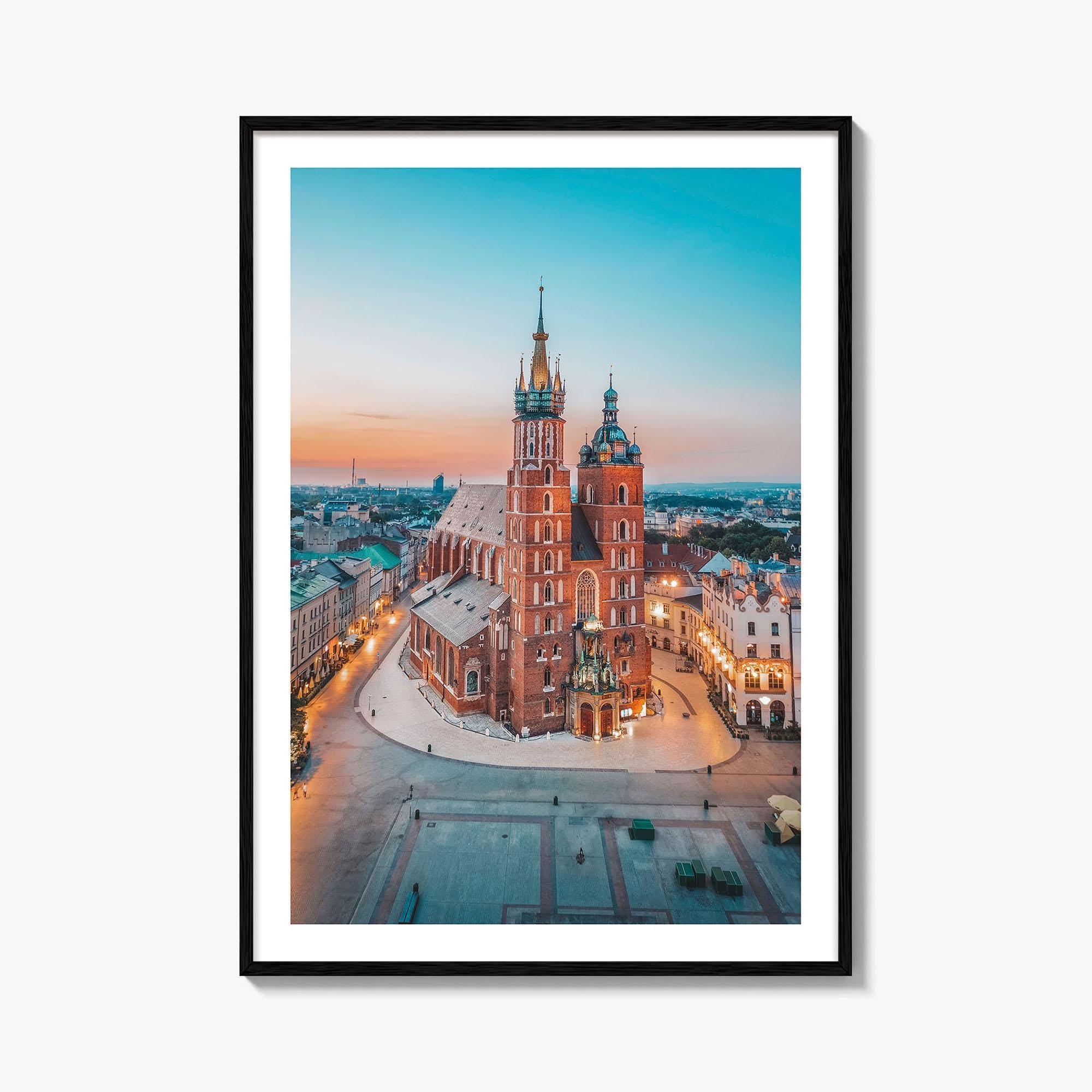 Krakow Fine Art Photo Print, Poland Photo Poster, St Mary's Basilica, Bazylika Mariacka