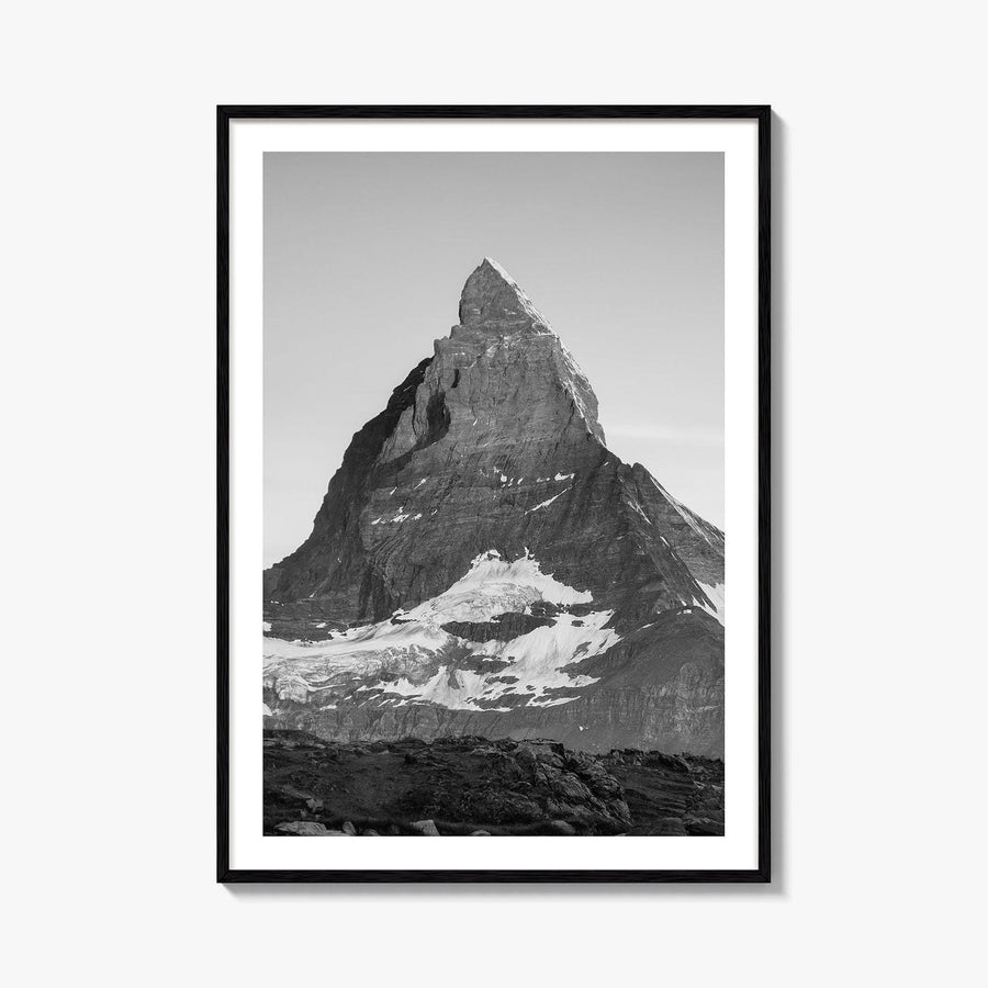 Matterhorn Black and White Fine Art Photo Print, Zermatt, Swiss Alps, Switzerland Wall Poster