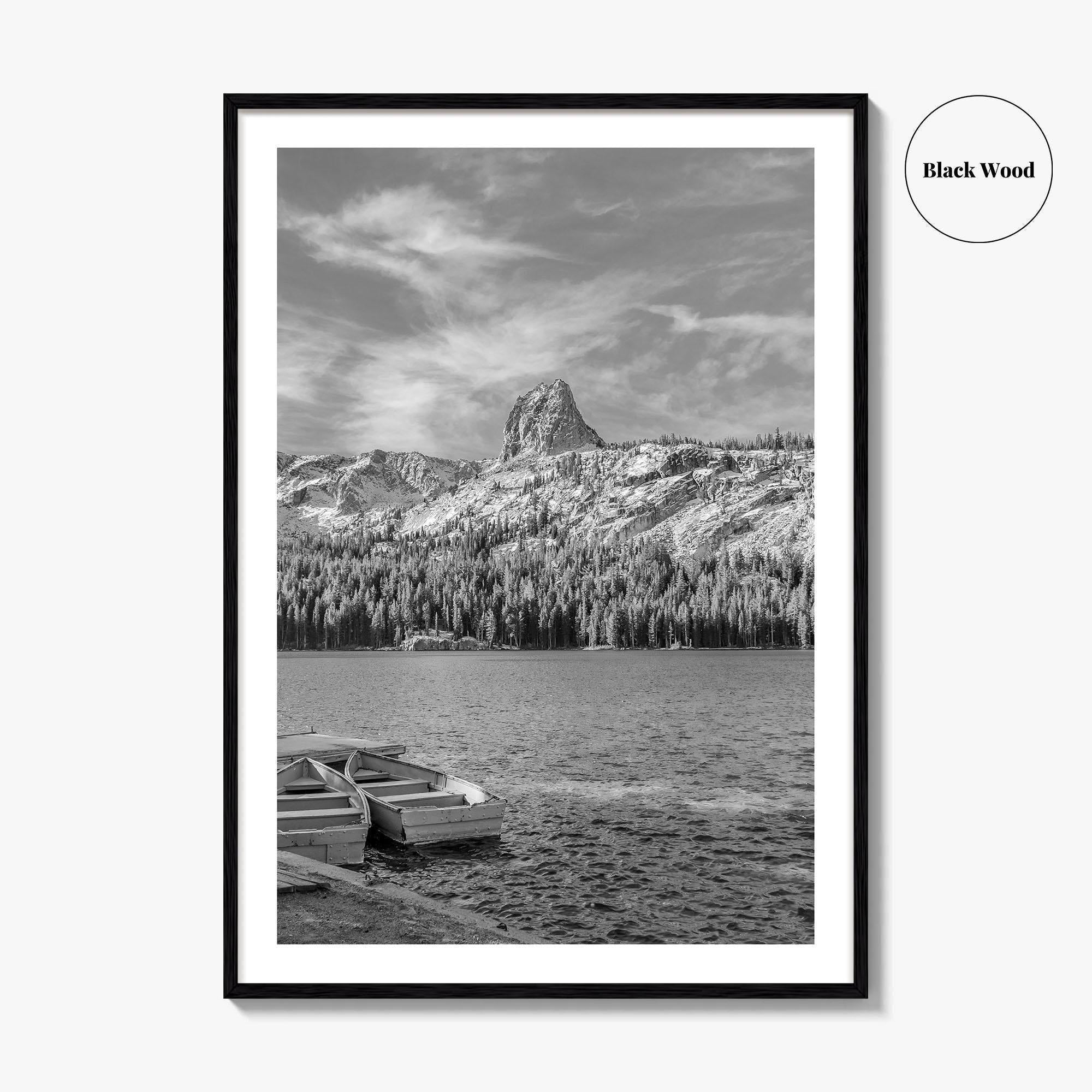 Mammoth Lakes Black and White Fine Art Photo Print, Lake George, Crystal Crag, California