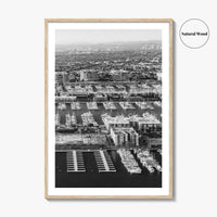 Marina Del Rey Black and White Fine Art Photo Print, Los Angeles California Poster