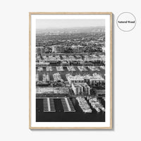 Marina Del Rey Black and White Fine Art Photo Print, Los Angeles California Poster