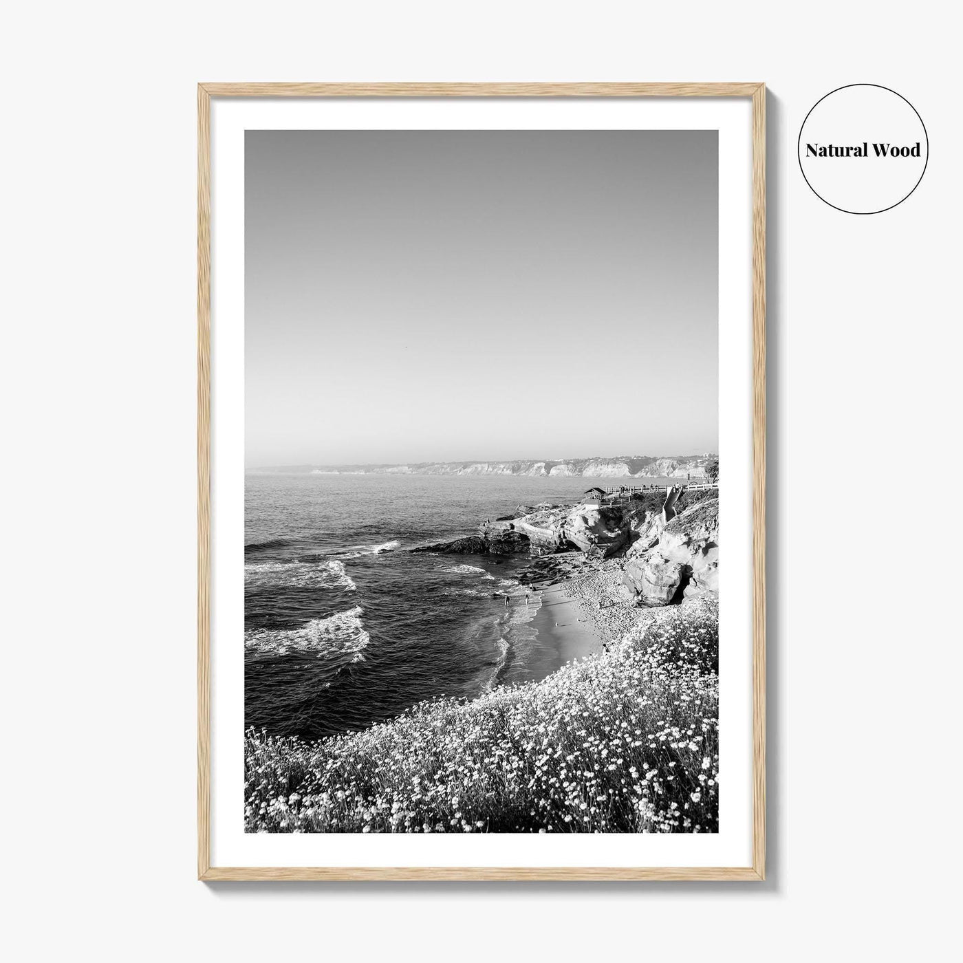 La Jolla Black and White Fine Art Photo Print, San Diego California Poster