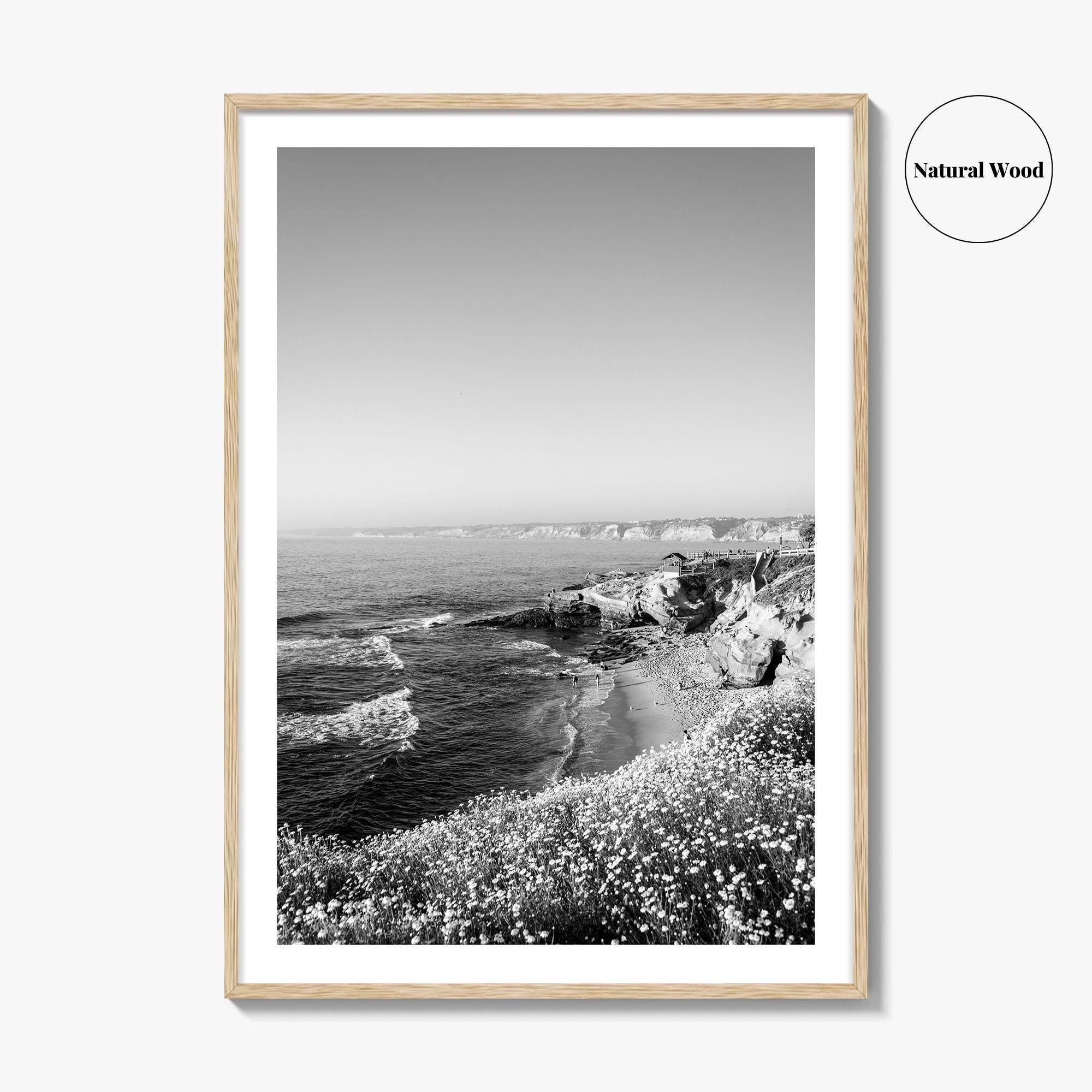 La Jolla Black and White Fine Art Photo Print, San Diego California Poster