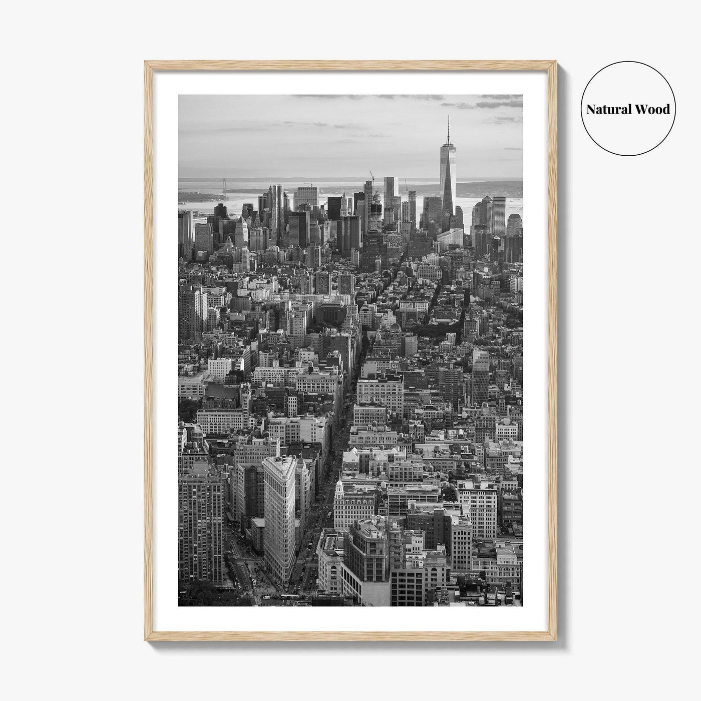 Manhattan Skyline Black and White Fine Art Photo Print, New York City Poster