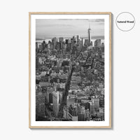 Manhattan Skyline Black and White Fine Art Photo Print, New York City Poster