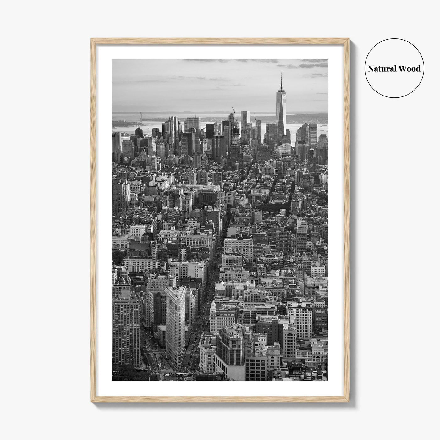 Manhattan Skyline Black and White Fine Art Photo Print, New York City Poster