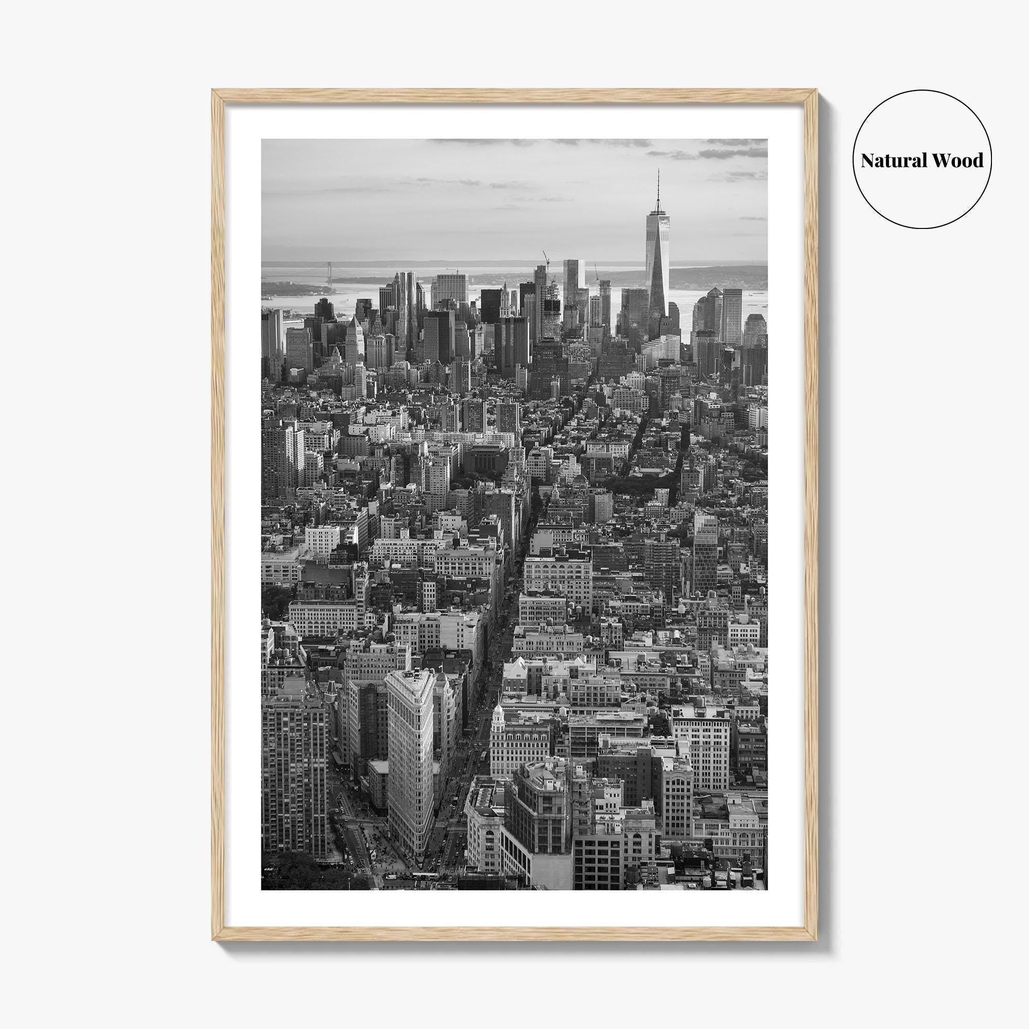 Manhattan Skyline Black and White Fine Art Photo Print, New York City Poster