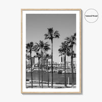 Long Beach Skyline Black and White Fine Art Photo Print, California Poster