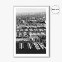 Marina Del Rey Black and White Fine Art Photo Print, Los Angeles California Poster