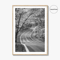 Michigan Black and White Fine Art Photo Print, Keweenaw Peninsula Scenic Byway M41 Poster