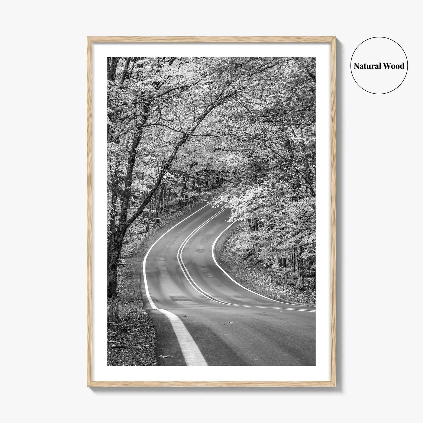 Michigan Black and White Fine Art Photo Print, Keweenaw Peninsula Scenic Byway M41 Poster