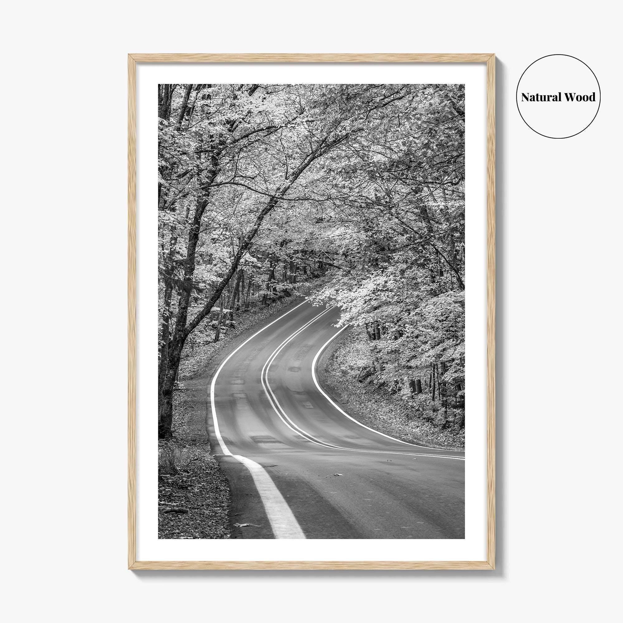Michigan Black and White Fine Art Photo Print, Keweenaw Peninsula Scenic Byway M41 Poster
