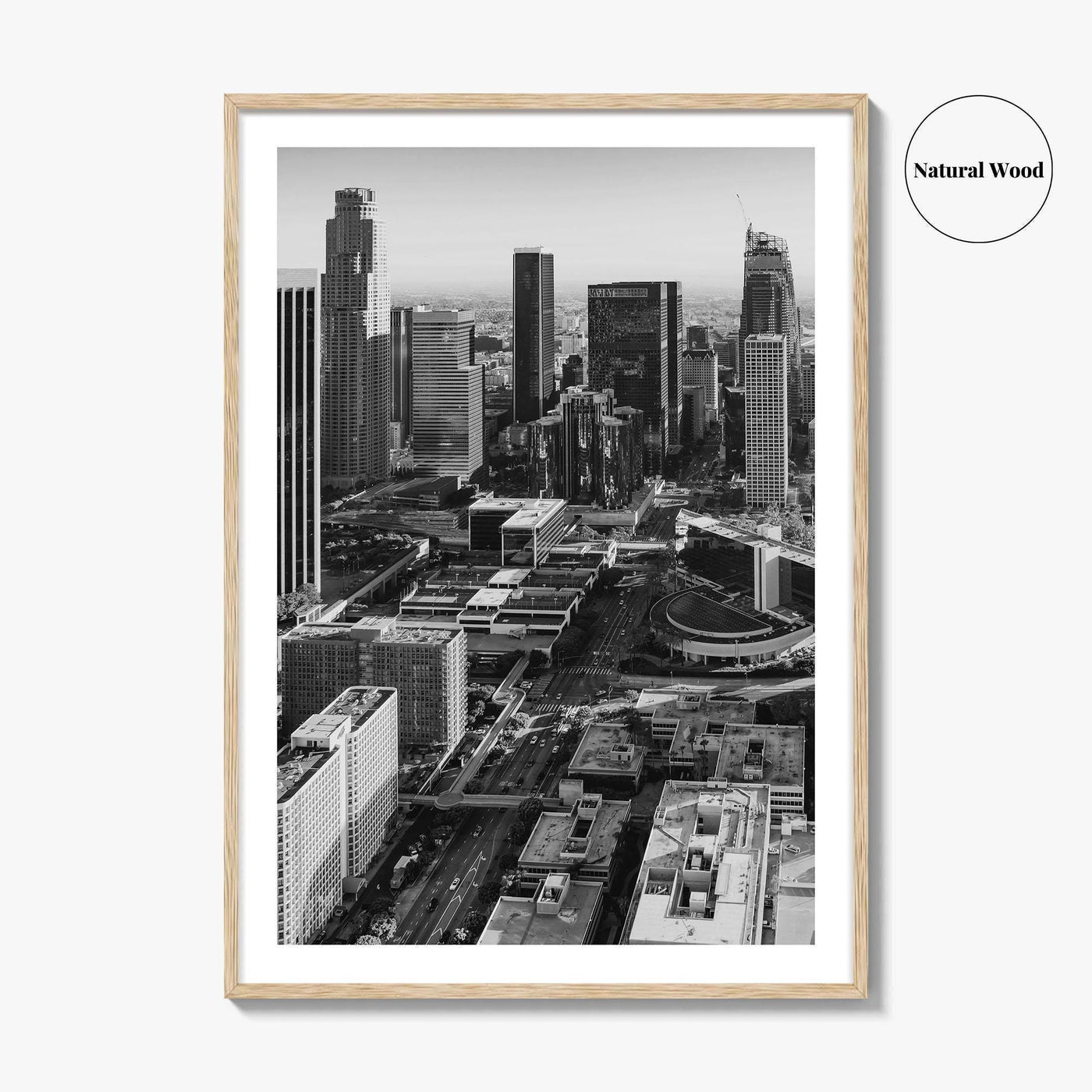 Los Angeles Skyline Black and White Fine Art Photo Print, DTLA, California Poster