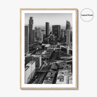 Los Angeles Skyline Black and White Fine Art Photo Print, DTLA, California Poster