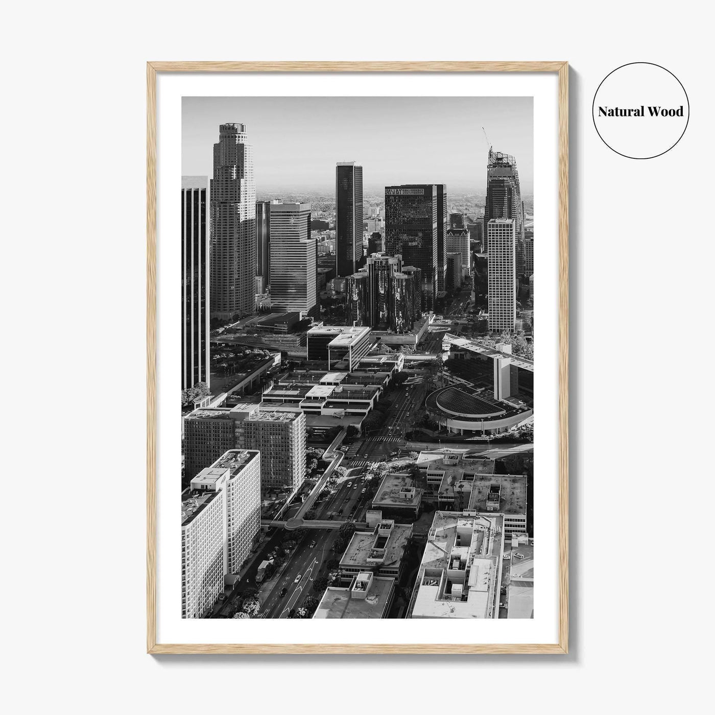 Los Angeles Skyline Black and White Fine Art Photo Print, DTLA, California Poster