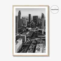 Los Angeles Skyline Black and White Fine Art Photo Print, DTLA, California Poster