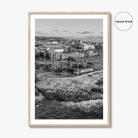La Jolla Cove Black and White Fine Art Photo Print, San Diego Poster Poster