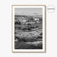 La Jolla Cove Black and White Fine Art Photo Print, San Diego Poster Poster