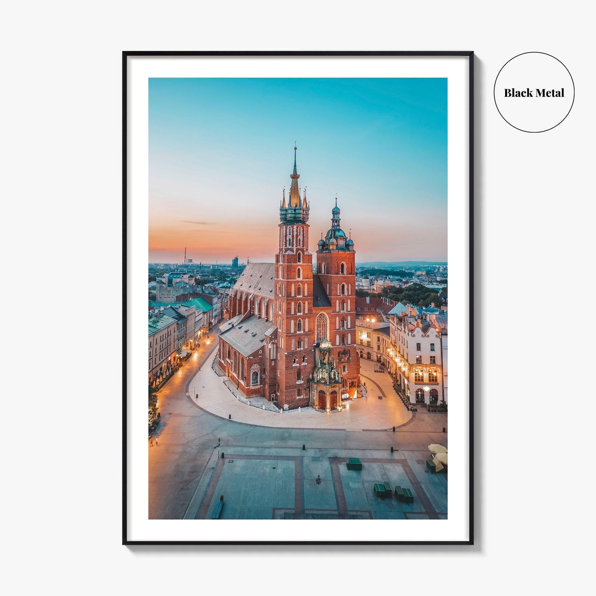 Krakow Fine Art Photo Print, Poland Photo Poster, St Mary's Basilica, Bazylika Mariacka