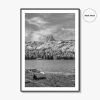 Mammoth Lakes Black and White Fine Art Photo Print, Lake George, Crystal Crag, California