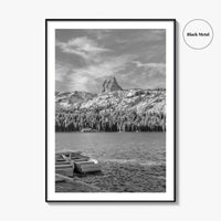 Mammoth Lakes Black and White Fine Art Photo Print, Lake George, Crystal Crag, California