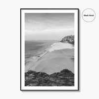Kerala Black and White Fine Art Photo Print, Kovalam Beach, India Poster