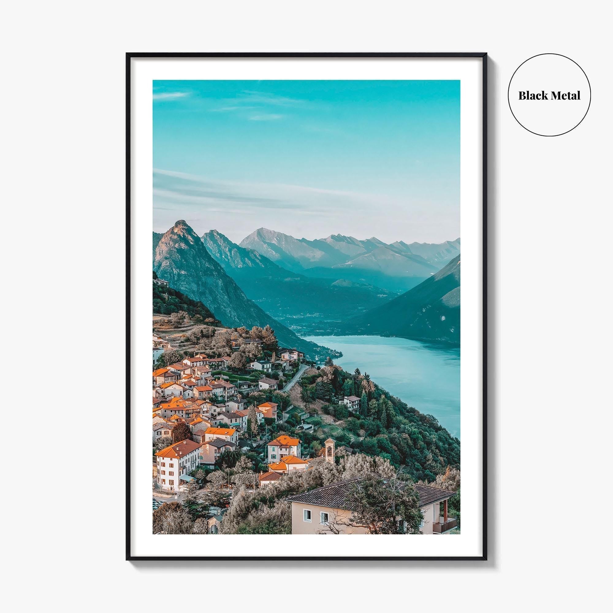 Lugano Fine Art Photo Print, Lake Lugano, Ticino Switzerland Poster, Monte Bre