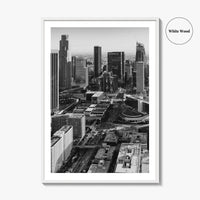 Los Angeles Skyline Black and White Fine Art Photo Print, DTLA, California Poster