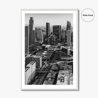 Los Angeles Skyline Black and White Fine Art Photo Print, DTLA, California Poster
