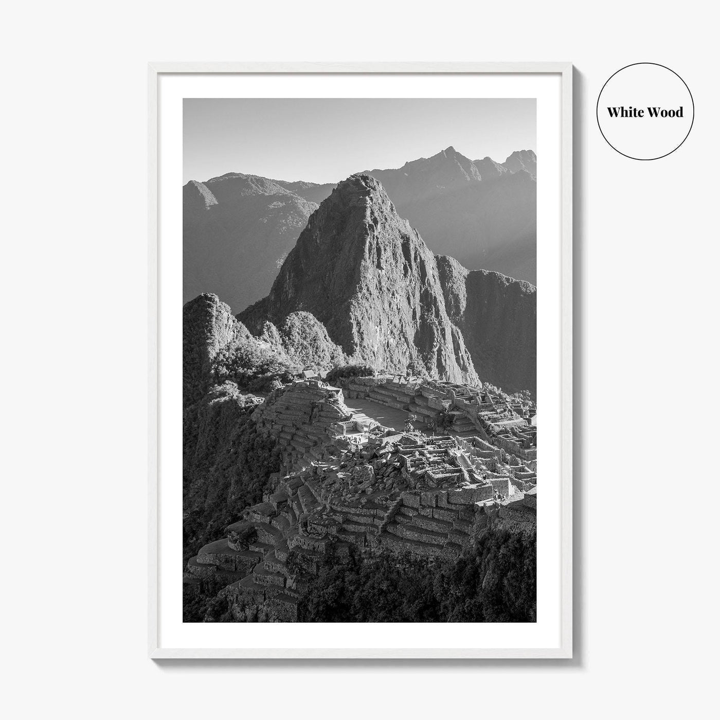 Machu Picchu Black and White Fine Art Photo Print, Cusco, Peru Wall Decor, Inca