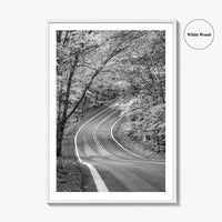 Michigan Black and White Fine Art Photo Print, Keweenaw Peninsula Scenic Byway M41 Poster