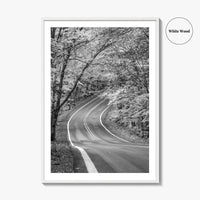 Michigan Black and White Fine Art Photo Print, Keweenaw Peninsula Scenic Byway M41 Poster
