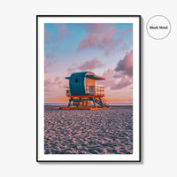 Miami Fine Art Photo Print, South Beach Florida, Wall Decor, Lifeguard Tower